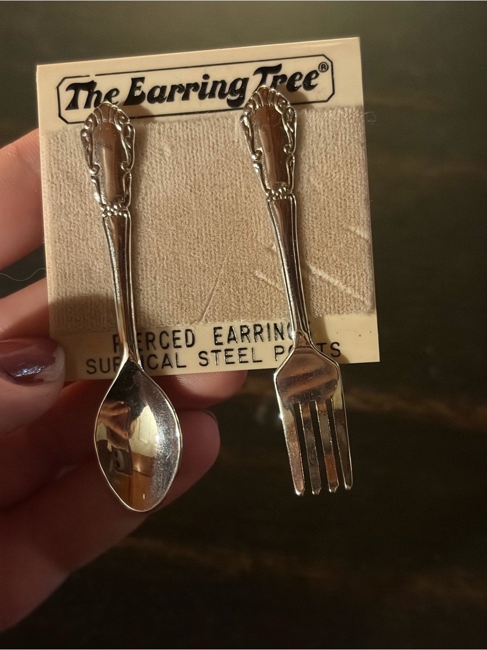 Spoon and fork novelty earrings